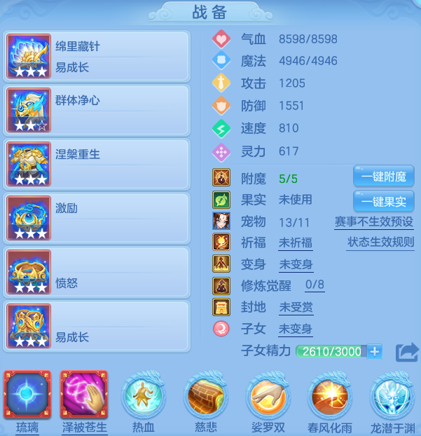 编号32072周年相伴130男普陀，1仙兽，2980邮箱，无双重。